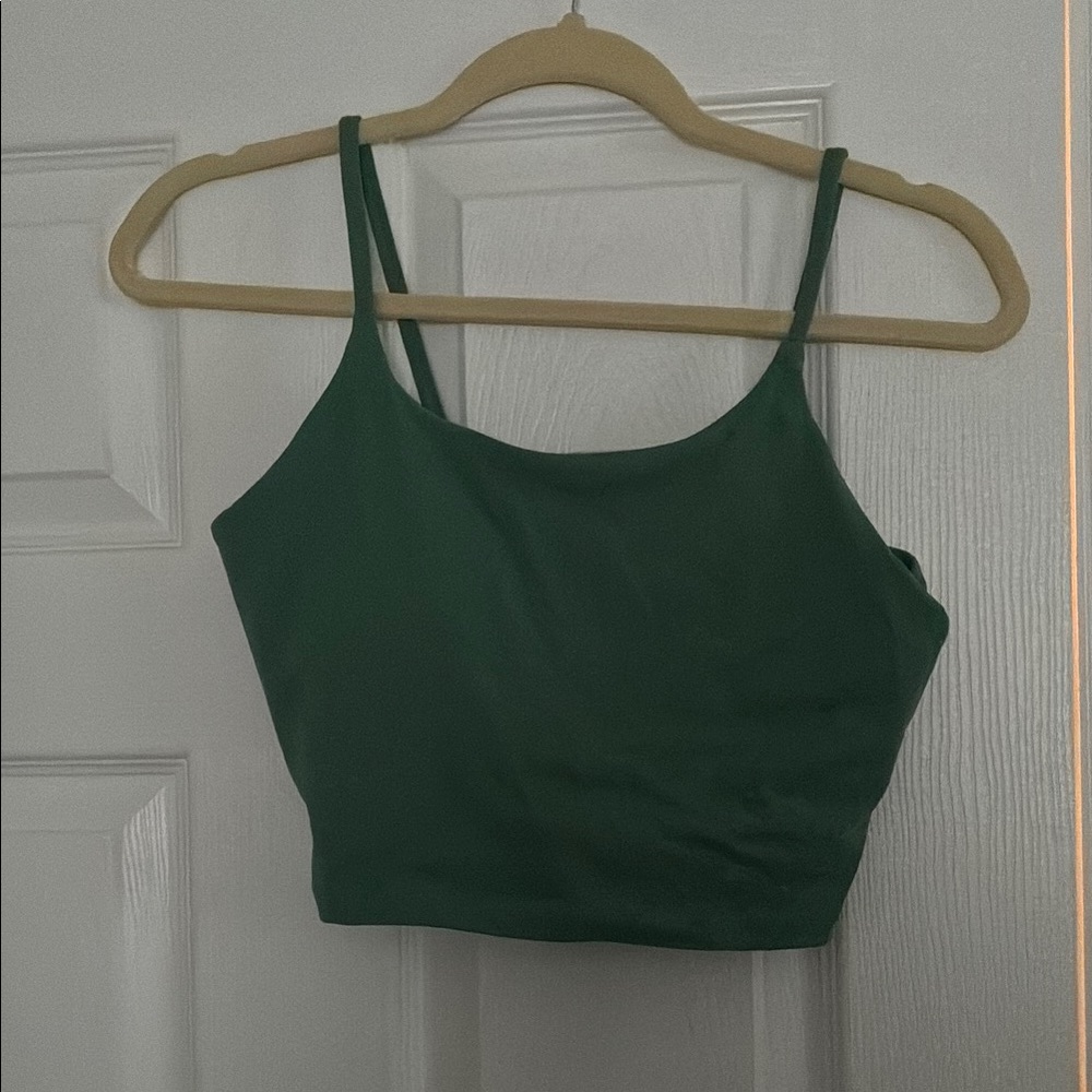 Green Women's Cropped Tank Top